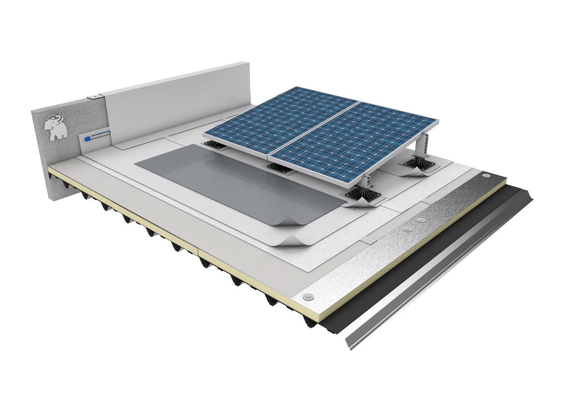 REHABILITACIÓN CUBIERTA DECK SINTÉTICA CON NUEVA IMPERMEABILIZACIÓN SINTÉTICA TPO FIJADA MECÁNICAMENTE  Y SOPORTES SOPRASOLAR